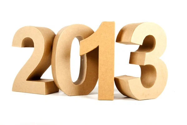 2013 in paper 3D numbers — Stock Photo, Image