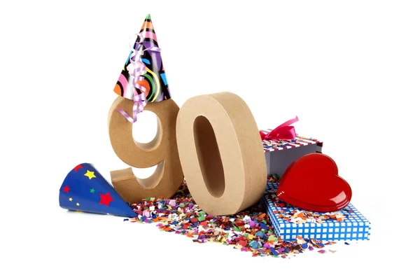 Age in figures in a party mood — Stock Photo, Image