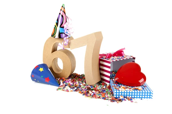 Age in figures in a party mood — Stock Photo, Image