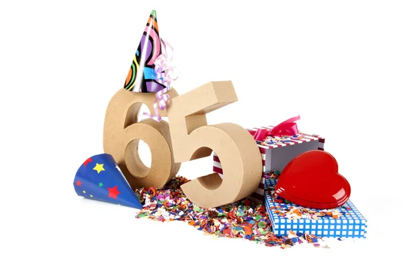 Age in figures in a party mood — Stock Photo, Image