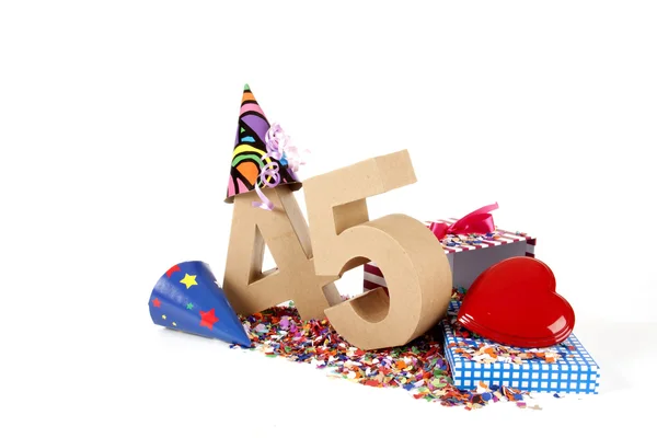 Age in figures in a party mood — Stock Photo, Image