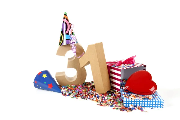 Age in figures in a party mood — Stock Photo, Image