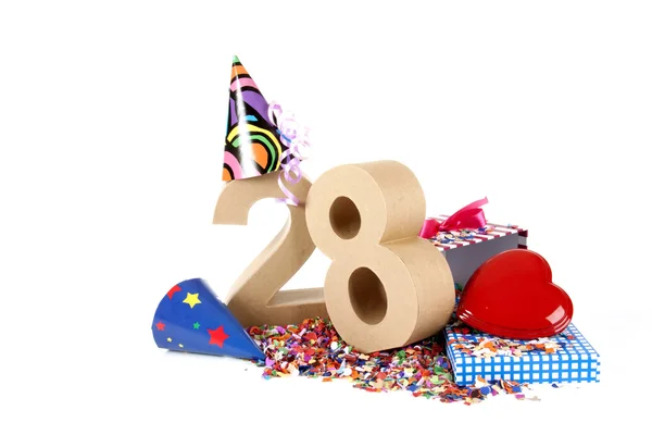 Age in figures in a party mood — Stock Photo, Image