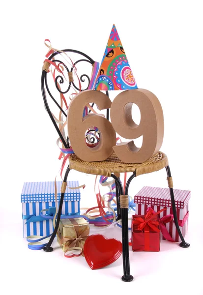 Joyeux anniversaire avec Age en chiffres dans une humeur de fête — Photo