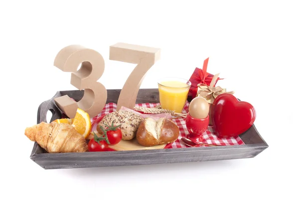 Geburtstagsfrühstück — Stockfoto