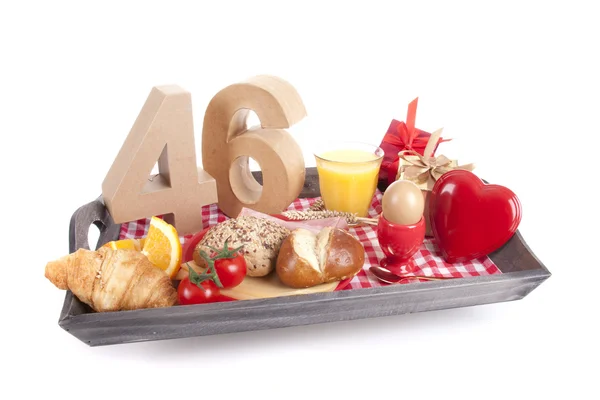 Birthday breakfast — Stock Photo, Image