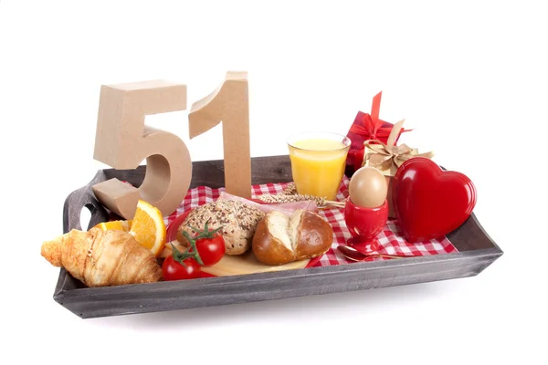 Colazione di compleanno — Foto Stock