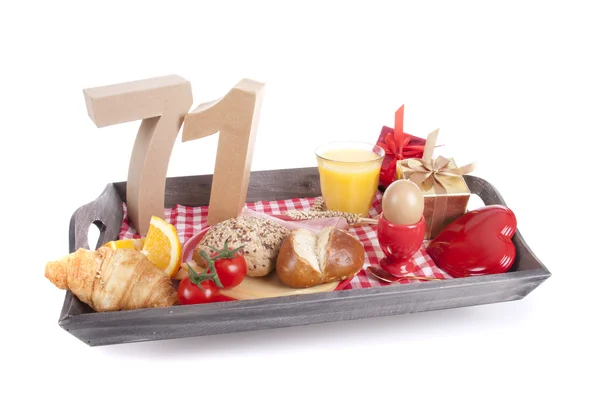 Geburtstagsfrühstück — Stockfoto