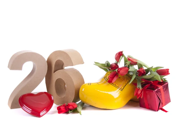 Leeftijd in cijfers in een feeststemming in Nederlandse stijl — Stockfoto