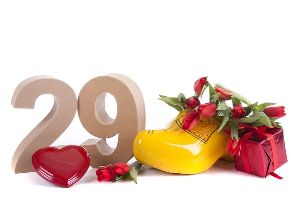 Leeftijd in cijfers in een feeststemming in Nederlandse stijl — Stockfoto