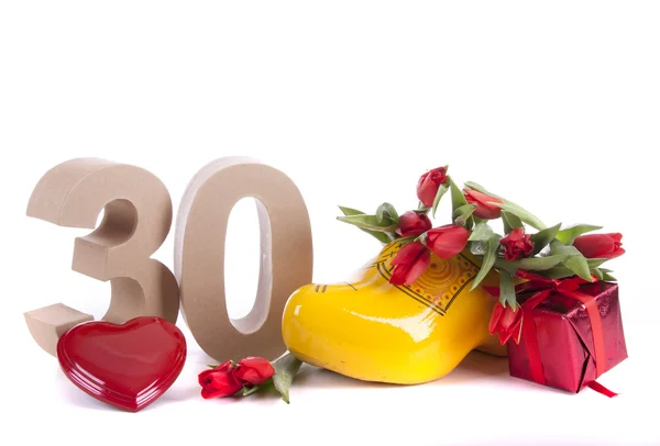 Leeftijd in cijfers in een feeststemming in Nederlandse stijl — Stockfoto