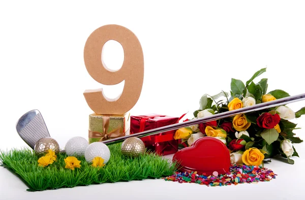 Biglietto di compleanno per golfisti — Foto Stock