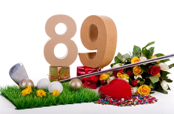 Biglietto di compleanno per golfisti — Foto Stock