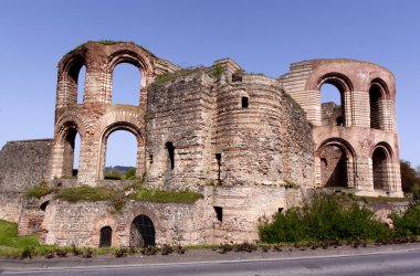 Roman bath ruins in Trier clipart