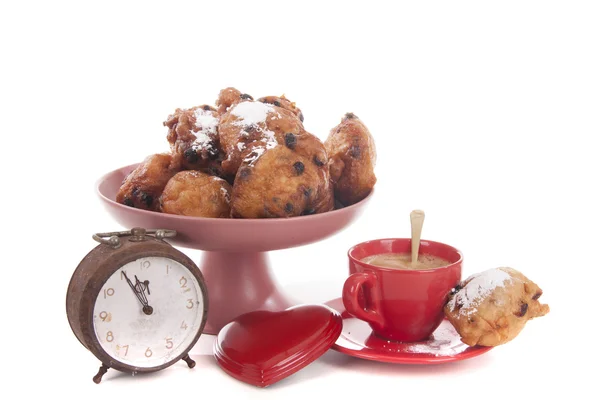 Oliebollen para o Ano Novo — Fotografia de Stock