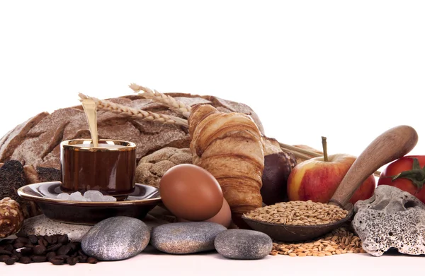 Brood en ontbijt — Stockfoto
