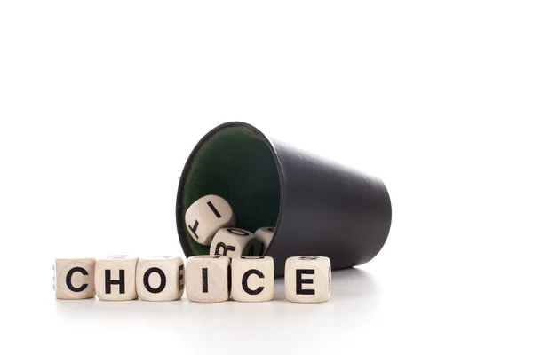 Choice in dices — Stock Photo, Image