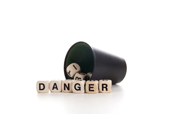 Danger in dices — Stock Photo, Image