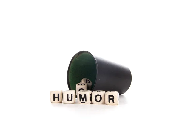 Humor nos dados — Fotografia de Stock