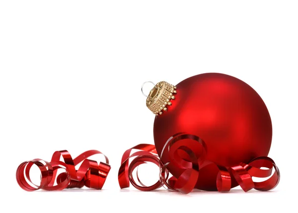 Red christmas ball — Stock Photo, Image