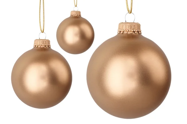 Gouden kerstballen — Stockfoto