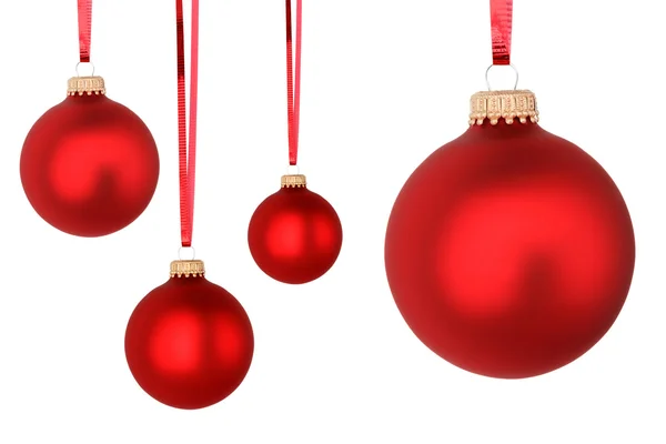 Palle rosse di Natale — Foto Stock