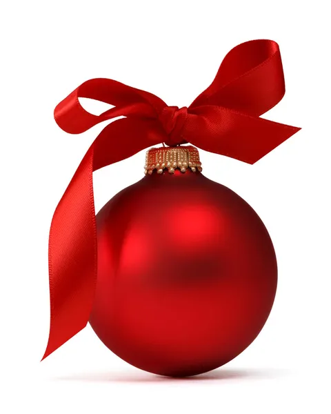 Red Christmas ball — Stock Photo, Image