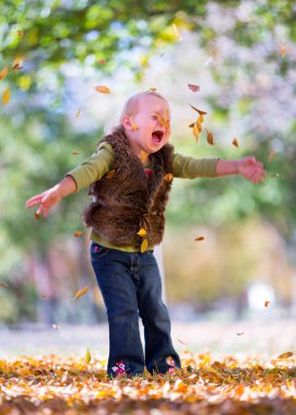 sonbahar yaprakları ile eğlenceli