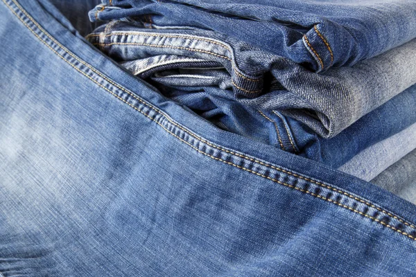 Stack of jeans — Stock Photo, Image