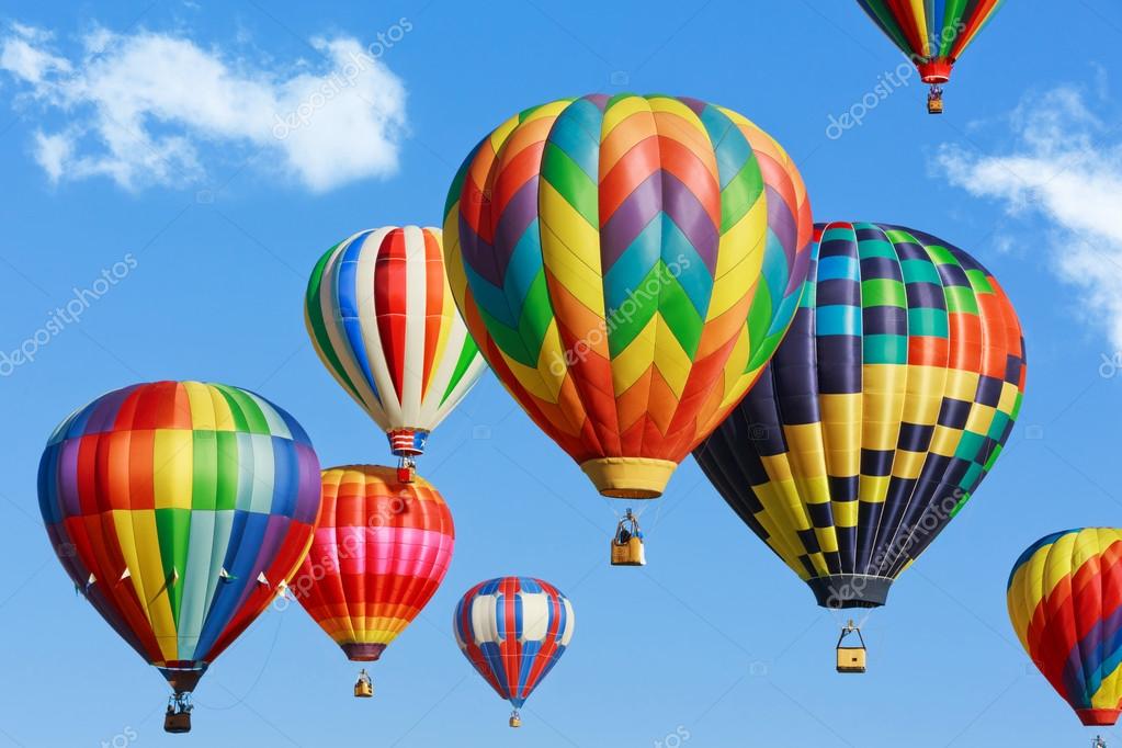 Fond Ballons à Air Chaud Ballon Lumineux De Nuit Photo Et Image en