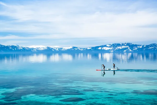 Paddle boarding — Stock Photo, Image