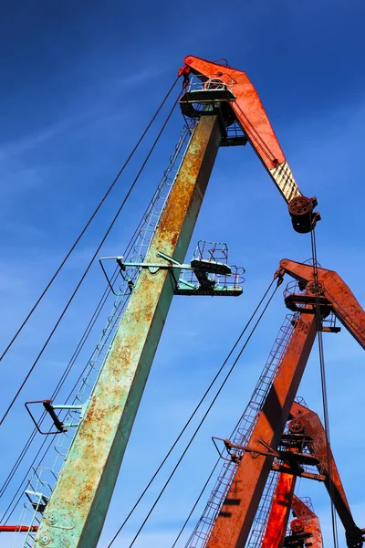 Grúas portuarias — Foto de Stock