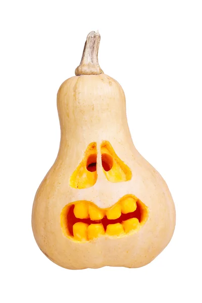 Scary calabaza de Halloween aislado —  Fotos de Stock