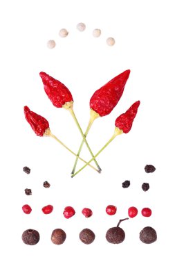 Pod, biber ve karabiber karışımı