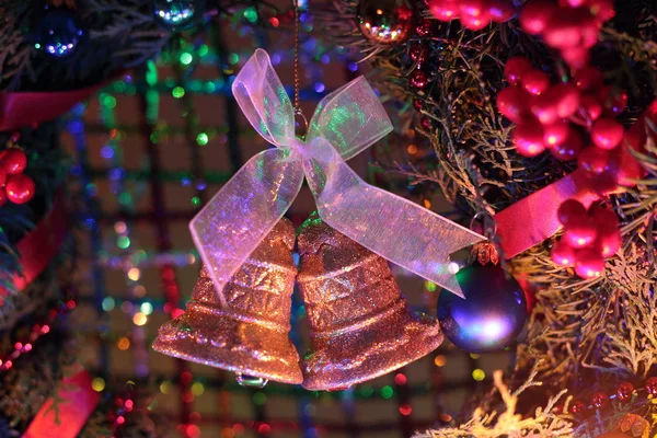 Jul advent krans med brinnande ljus — Stockfoto