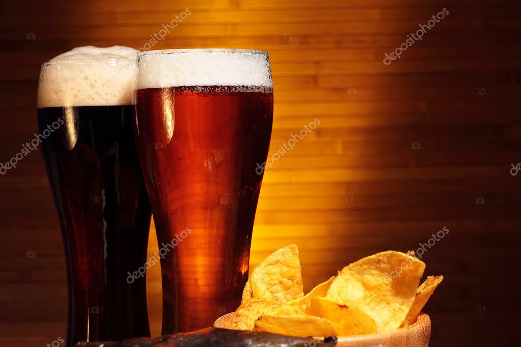 Download Dark And Light Beer Stock Photo C Bozhdb 40748157 Yellowimages Mockups