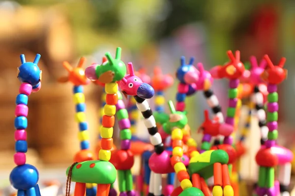KRASNODAR, RUSSIA - SEPTEMBER 28 - Fun homemade giraffe figurines at the fair, Krasnodar city day on 28, September in Krasnodar — Stock Photo, Image