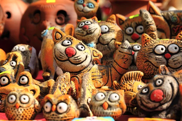 Figuras de arcilla de gatos divertidos —  Fotos de Stock