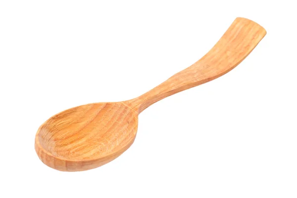 Wooden spoon on white background — Stock Photo, Image