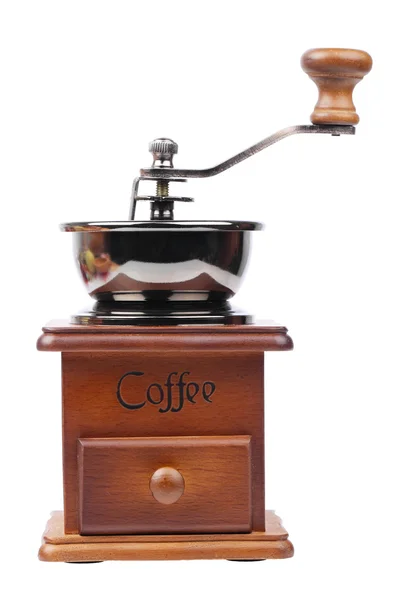 Mulino da caffè vintage isolato su bianco — Foto Stock