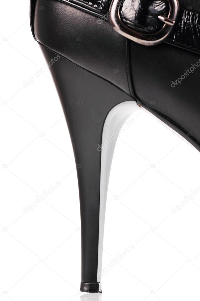 Woman shoe high heels close up