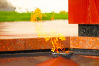 Eternal flame in Zvenigorod, Russia clipart