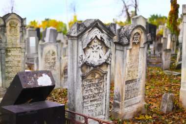 Old Jewish Cemetery in Chernovcy, Ukraine clipart