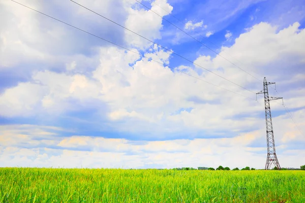 Pilón y línea de transmisión de energía — Foto de Stock