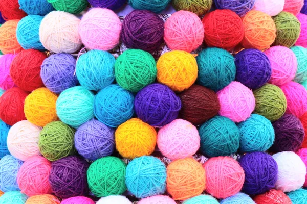 Colored balls of yarn thread — Stock Photo, Image