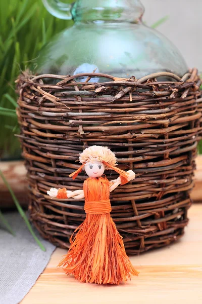 Still-life with straw dolls — Stock Photo, Image