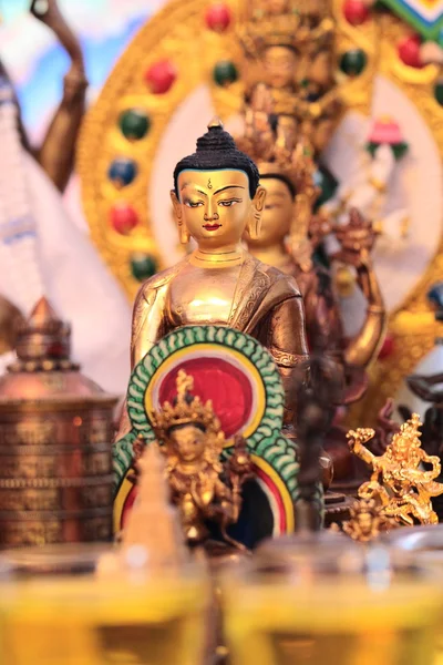 Golden Buddha statuette — Stock Photo, Image