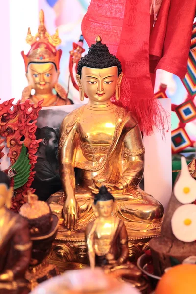 Golden Buddha statuette — Stock Photo, Image