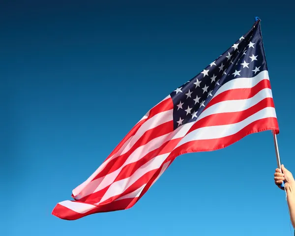 El ele tutuşan Amerikan bayrağı