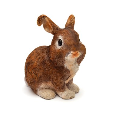 bir tavşan heykelciği